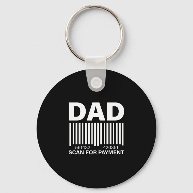 Mens dad scan payment graphic performance  keychain (Front)