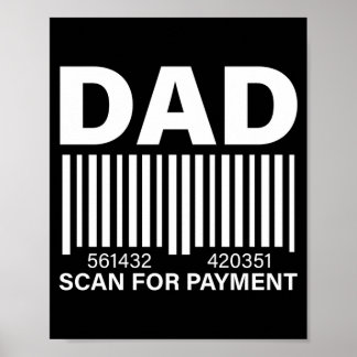 Mens dad scan payment graphic performance poster