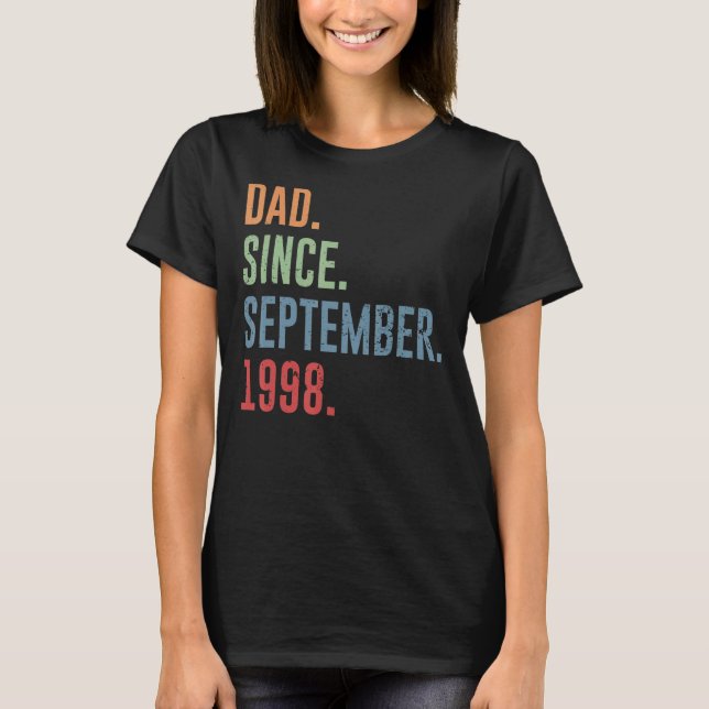 Mens Dad Since September 1998 T-Shirt (Front)