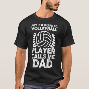 Mens Dad Son Father Volleyball Player T-Shirt