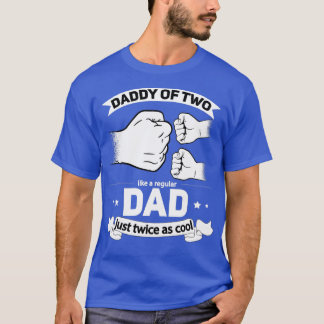 Mens Dad Squared Fathers Day Dad of Two Cool Daddy T-Shirt