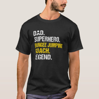 Mens Dad Superhero Bungee Jumping Coach T-Shirt