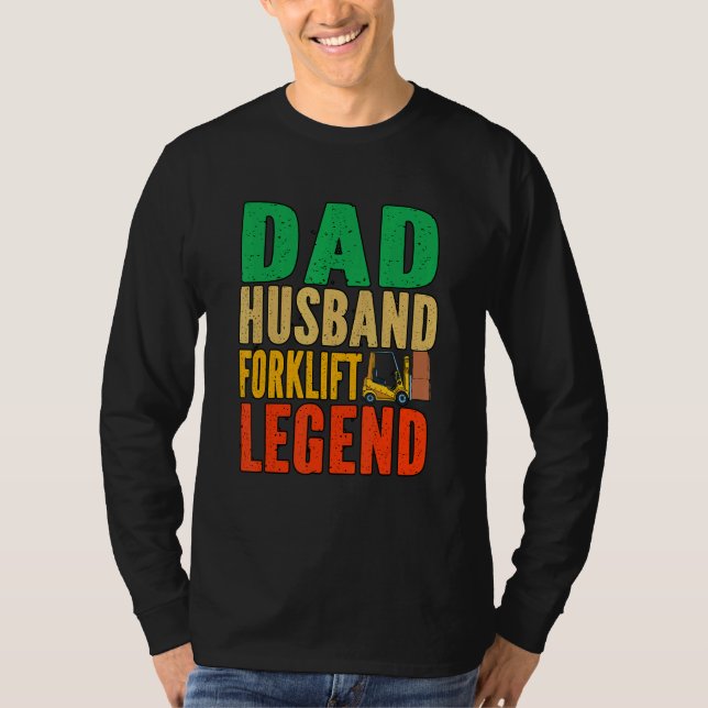 Mens Dad Warehouse Forklift Driver T-Shirt (Front)