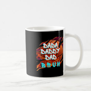 Mens Dada Daddy Dad Bruh Fire Bysketbyll Fun Fathe Coffee Mug