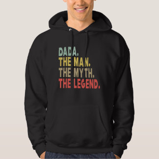 Mens Dada The Man The Myth The Legend Dad Papa Fat Hoodie