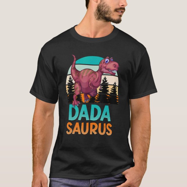 Mens Dadasaurus Papasaurus Daddy 1 T-Shirt (Front)