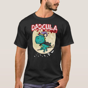 Mens Dadcula Dracule Vampire Dad Halloween Party F T-Shirt