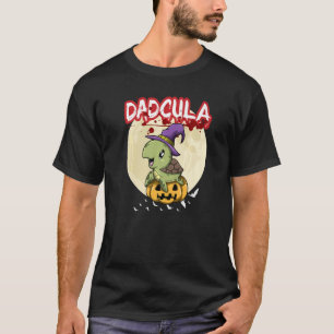 Mens Dadcula Dracule Vampire Dad Halloween Party F T-Shirt