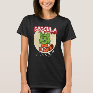 Mens Dadcula Dracule Vampire Dad Halloween Party F T-Shirt