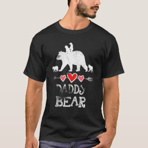 Mens Daddy Bear Fathers Day Fun 4 Cub Kid Grandpa T-Shirt