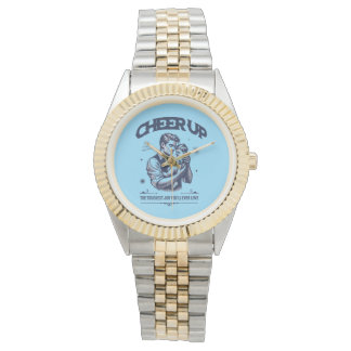 MEN'S DADDY CHEER UP TWO TONE GOLD PLATED WATCH