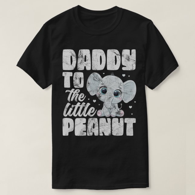 Mens Daddy Dad Elephant Pregnancy Announcement Dis T-Shirt (Design Front)