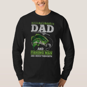 Mens Daddy Fisherman Angler Trout Fishing Father's T-Shirt