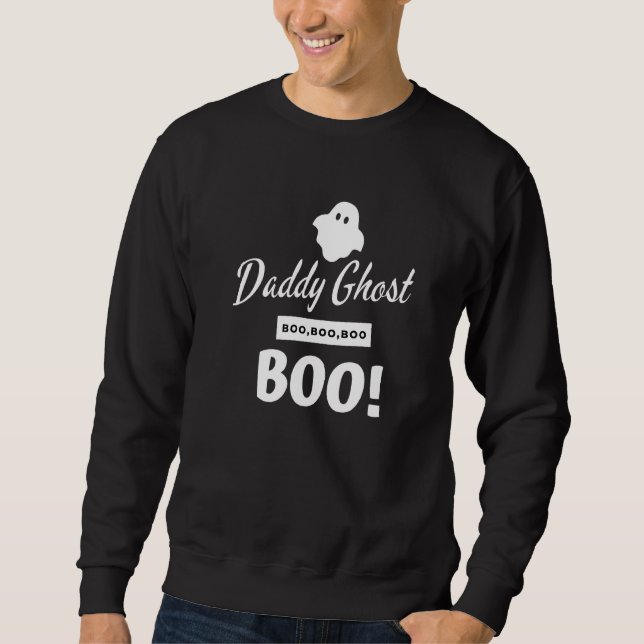 Mens Daddy Ghost Halloween Sweatshirt (Front)