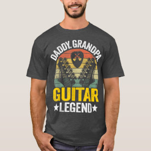 Mens Daddy Grandpa Guitar Legend Guitar Lovers Gui T-Shirt