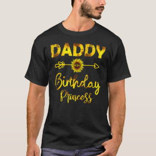 Mens Daddy Of The Birthday Princess Sunflower Deco T-Shirt