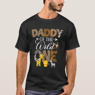 Mens Daddy Of The Wild One Zoo Birthday Safari Ani T-Shirt