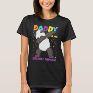 Mens Daddy Princess Birthday Men Dad Panda Daughte T-Shirt
