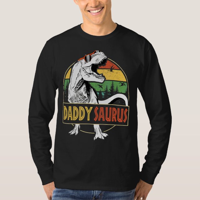 Mens Daddy Saurus Rex Dinosaur  Daddy Saurus Fathe T-Shirt (Front)
