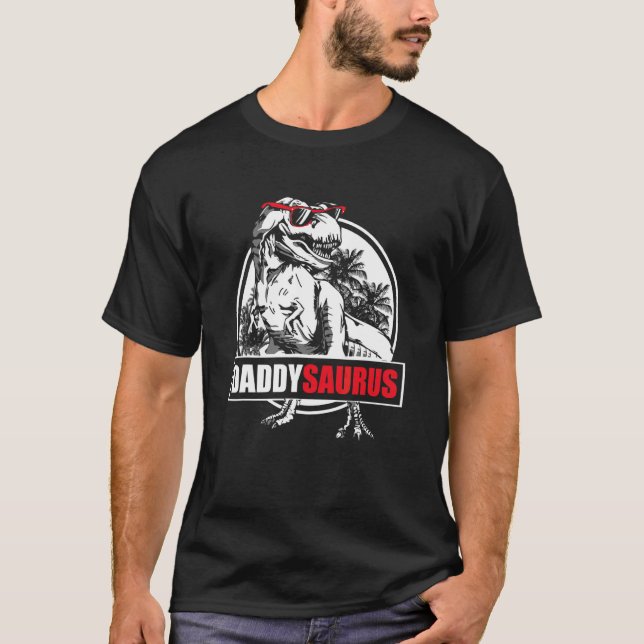 Mens Daddysaurus Rex Dinosaur  Daddy Saurus Father T-Shirt (Front)