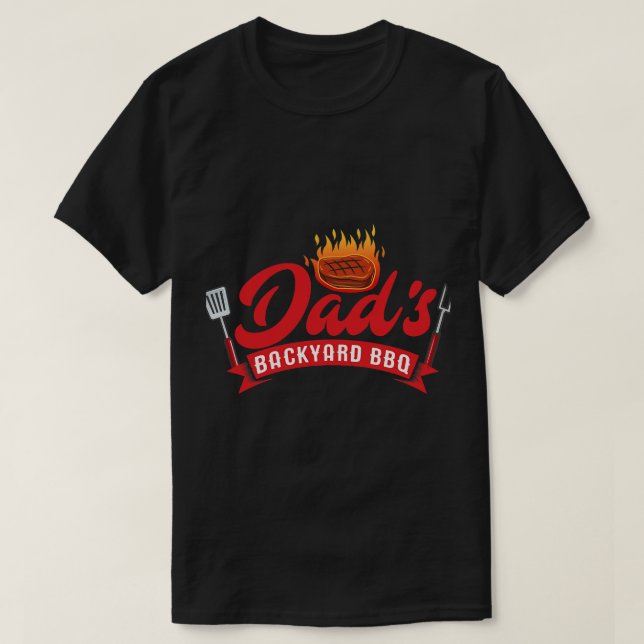 Mens Dads Backyard BBQ Funny Barbecue Pitmaster Co T-Shirt (Design Front)