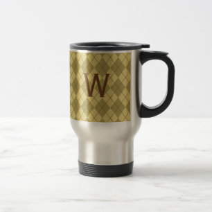 Men's Dad's Monogrammed Travel Coffee Mug Gift