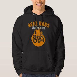 Mens Dads Smell Like BBQ Meat Smoker Griller BBQ G Hoodie