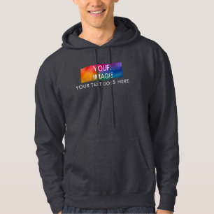 Mens Dark Grey Sweat - shirt à capuche Votre Image