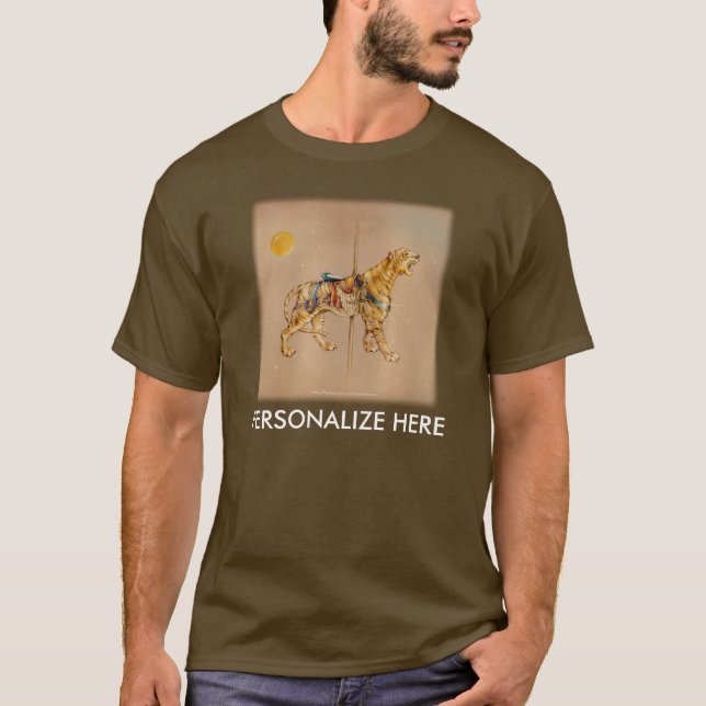 Mens Dark Tees - Carousel Tiger (Front)