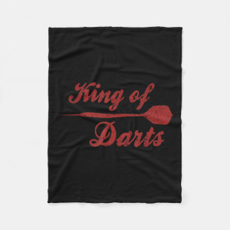Mens Dart Player Cool Quote The King Of Darts  Fleece Blanket
