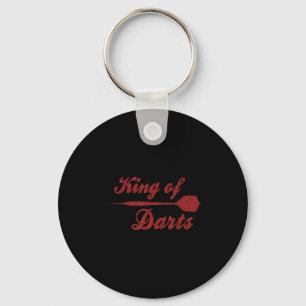 Mens Dart Player Cool Quote The King Of Darts  Keychain
