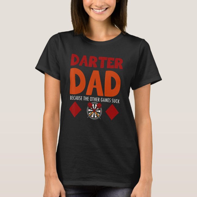 Mens Darter Dad Darts Father Dart T-Shirt (Front)