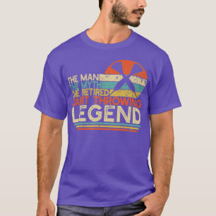 Mens Darts Retirement Gift Man Myth Retired Dart T-Shirt