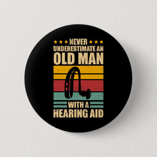 Mens Deaf Awareness ASL and Deaf Pride 2 Inch Round Button