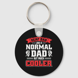 Mens Deaf Pride Hearing Loss Awareness Deaf Awaren Keychain
