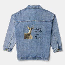 Men's Deer Buck Doe Nature Denim Jacket