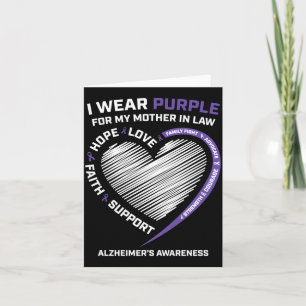 Mens Dementia Gifts Mother In Law Purple Mom Card