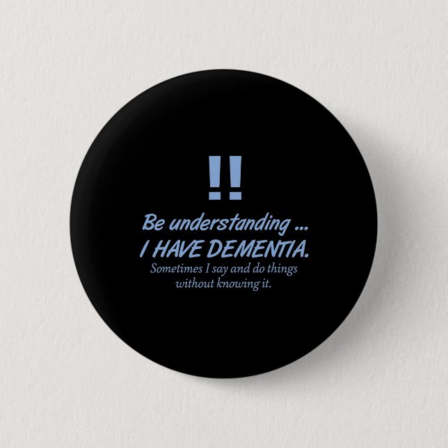 Mens Dementia Heimerheimer Warrior Patients Brain  2 Inch Round Button (Front)