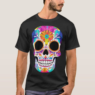 Mens Dia De Los Muertos Sugar Skull Cinco De Mayo T-Shirt
