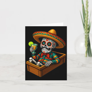 Mens Dia De Los Muertos Sugar Skull Day Of Card