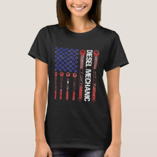 Mens Diesel Mechanic Torque Wrench Usa American Fl T-Shirt