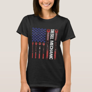 Mens Diesel Mechanic Torque Wrench Usa American Fl T-Shirt