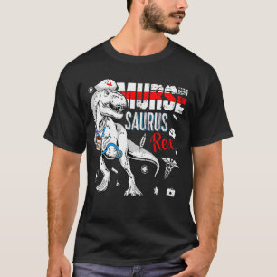 Mens Dinosaur Rex Scrub Nurse Life Coffee Rn Murs T-Shirt