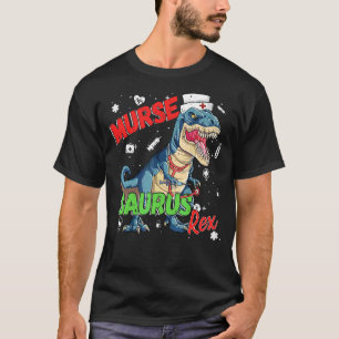 Mens  Dinosaur Scrub Nurse Life Coffee Rn Murse Nu T-Shirt