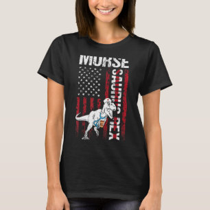 Mens  Dinosaur Scrub Nurse Life Coffee Rn Murse Nu T-Shirt