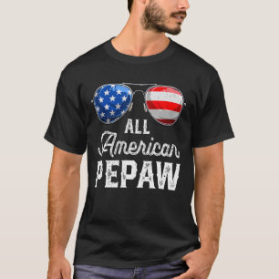 Mens Distressed All American Pepaw 4th Of July Pat T-Shirt