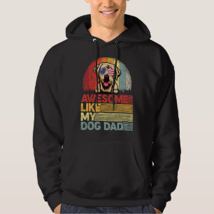 Mens Distressed Labrador Awesome Like My Dog Dad Hoodie