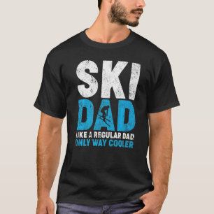 Mens Distressed Ski Dad Like A Regular Dad Skiing T-Shirt