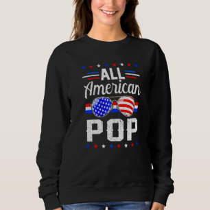 Mens Distressed Usa Flag All American Pop 4th Of J Sweatshirt