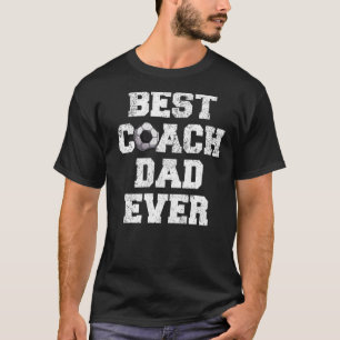 Mens Distressed Vintage Best Football Coach Dad Fa T-Shirt